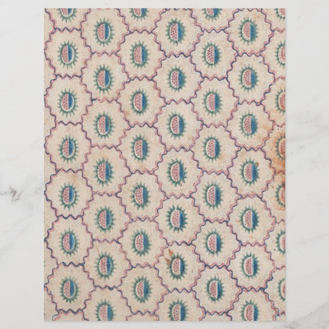 Abstrakt Mönster med böjt Linjer och punkter Pappr (Framsida)