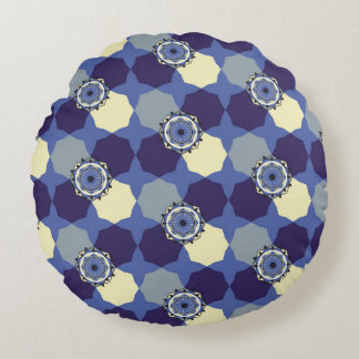 Abstrakt mönster med klassiskt arabiska elementssa rund kudde