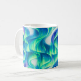 Abstrakt mönster med norrsken kaffemugg