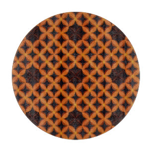Abstrakt mönster med orange geometriska kronblad