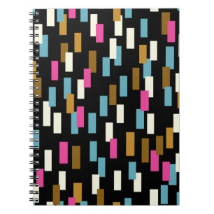 Abstrakt mönster med texturerade geometriska forme anteckningsbok