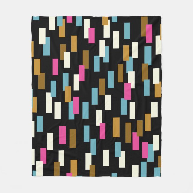Abstrakt mönster med texturerade geometriska forme fleecefilt (Framsidan)