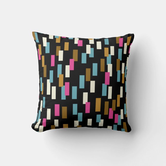 Abstrakt mönster med texturerade geometriska forme kudde (Framsida)