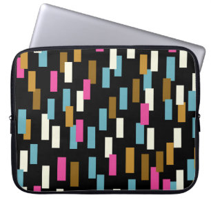 Abstrakt mönster med texturerade geometriska forme laptop fodral