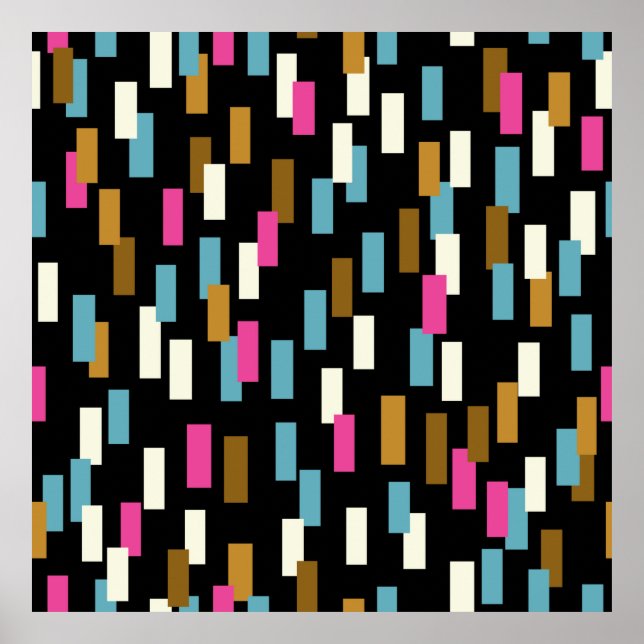 Abstrakt mönster med texturerade geometriska forme poster (Framsidan)