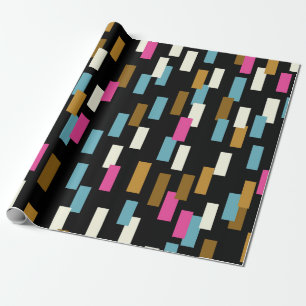 Abstrakt mönster med texturerade geometriska forme presentpapper