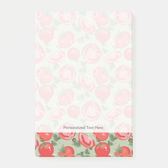 Abstrakt mönster med tomaten post-it block (Framsida)