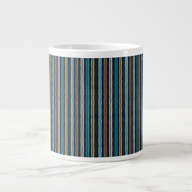 Abstrakt mönster med vertikala linjer jumbo mugg (Framsidan)