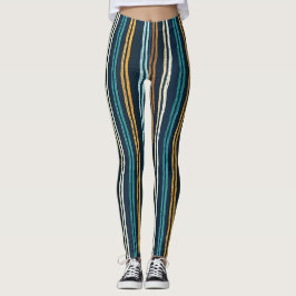Abstrakt mönster med vertikala linjer leggings