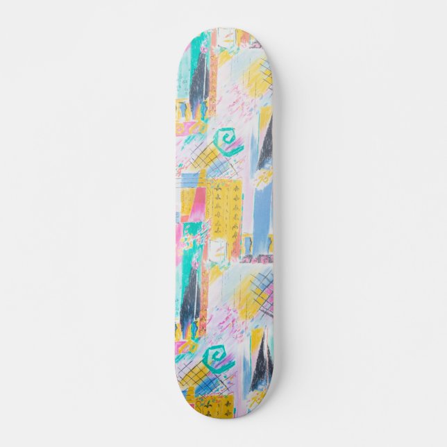 Abstrakt mönster mini skateboard bräda 18,5 cm (Framsida)