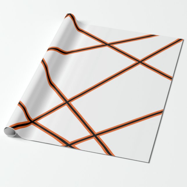 ABSTRAKT MÖNSTER - ORANGE PRESENTPAPPER (Utrullad)