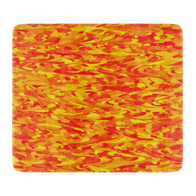 Abstrakt Mönster Orange Red Gult (Framsidan)