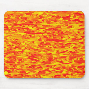 Abstrakt Mönster Orange Red Gult Musmatta