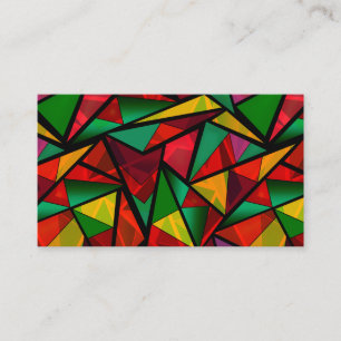 Abstrakt mönster polygona geometrisk retromodern B Visitkort