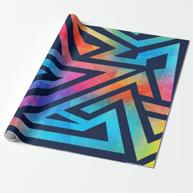 Abstrakt mönster presentpapper (Utrullad)