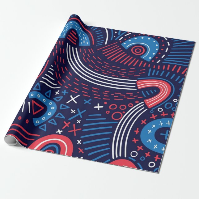 Abstrakt mönster presentpapper (Utrullad)