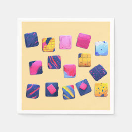 abstrakt, mönster, publixel, best, coola, färgstar pappersservett