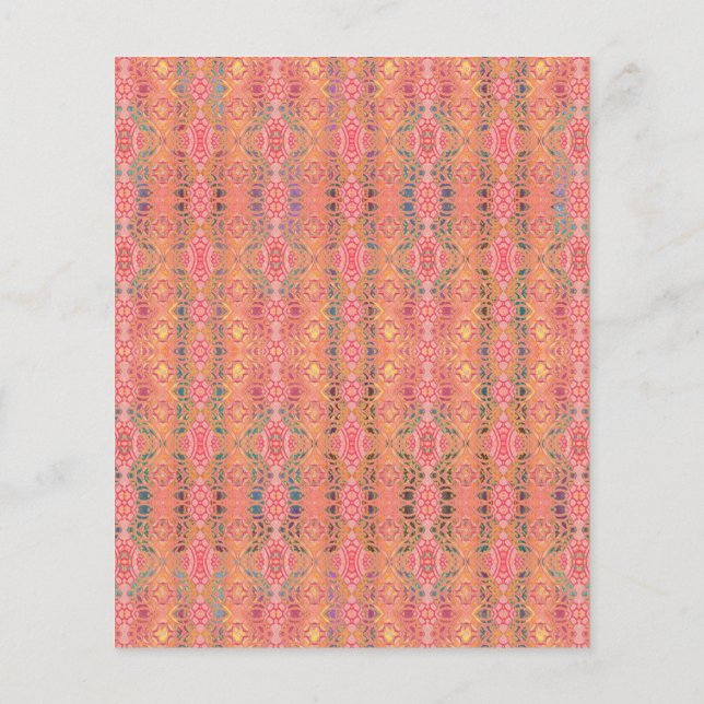 abstrakt mönster rosa flygblad (Baksidan)