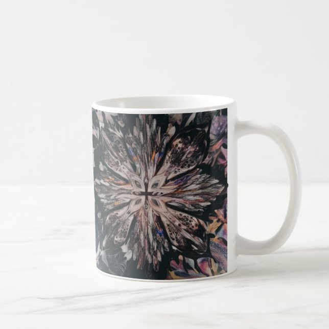 Abstrakt Mönster Silhouette - Konstnärligt modersm Kaffemugg (Höger)