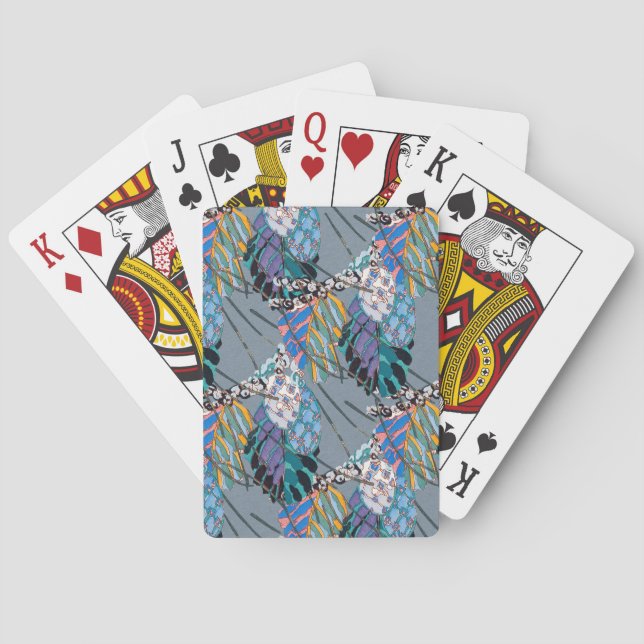 Abstrakt mönster sömlös illustration 3 casinokort (Baksidan)