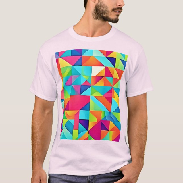 Abstrakt Mönster T Shirt (Framsida)