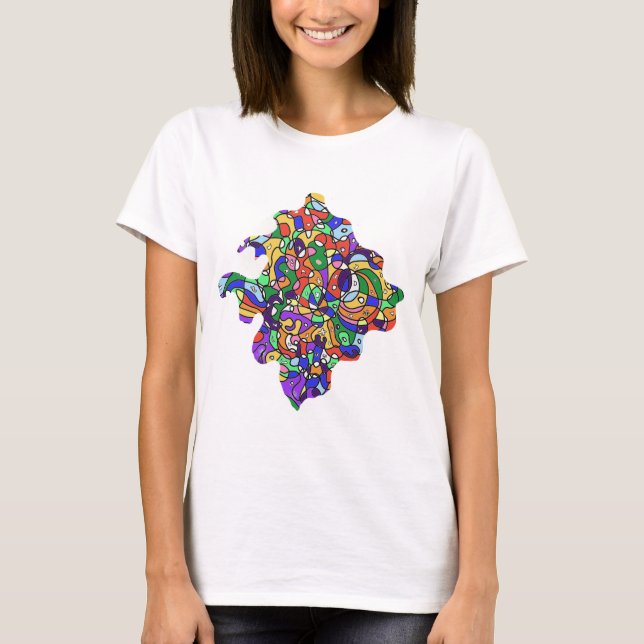  Abstrakt  Mönster  T Shirt (Framsida)