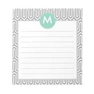 Abstrakt mönsterMonogram som är initial i Anteckningsblock