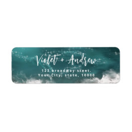 Abstrakt moody adressetikett för återkomst till ha returadress etikett