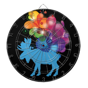 Abstrakt Moose Metall Cage Dartboard Darttavla