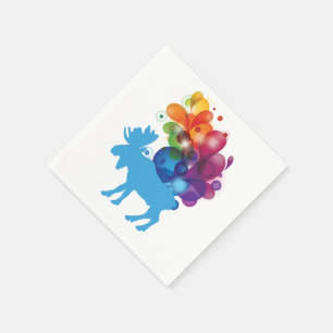 Abstrakt Moose Papper Napkins Pappersservett