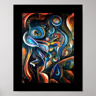 Abstrakt Mor och barn Poster