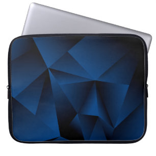 Abstrakt Mörk blått polygonformer Struktur Laptop Fodral