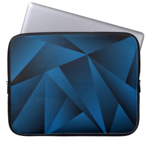 Abstrakt Mörk blått polygonformer Struktur Laptop Fodral
