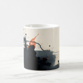 Abstrakt mörker kaffemugg