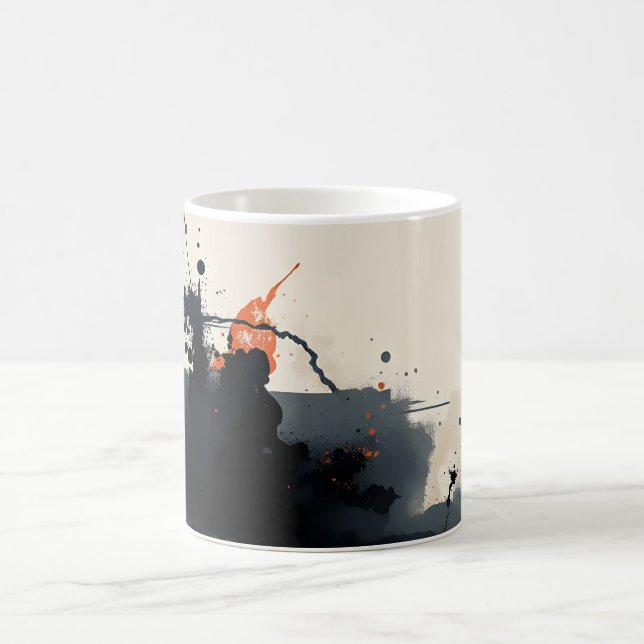 Abstrakt mörker kaffemugg (Center)
