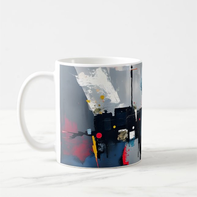 Abstrakt mörker kaffemugg (Vänster)