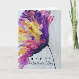 Abstrakt morsdagskort med sprängande blomma kort