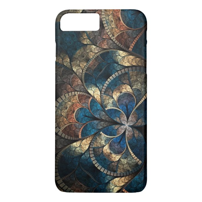 Abstrakt Mosaic Blues iPhone 7 Pluss Case-Mate iPhone Skal (Baksida)