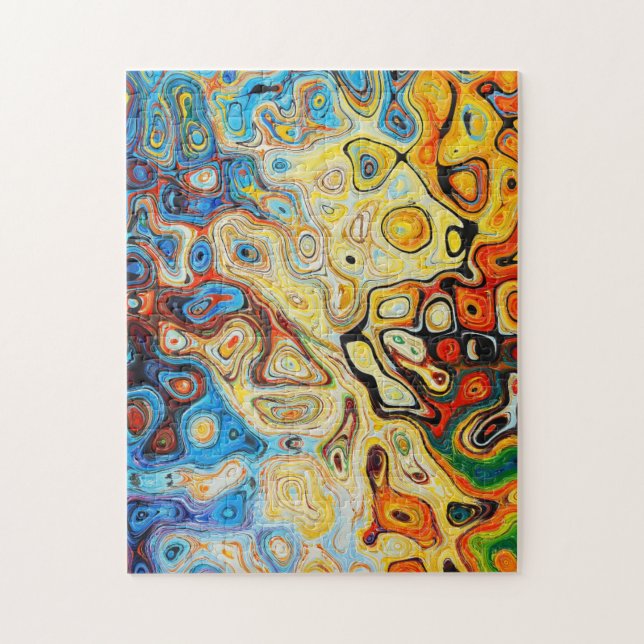 Abstrakt Mosaic Colorful Painting Gift Pussel (Vertikal)