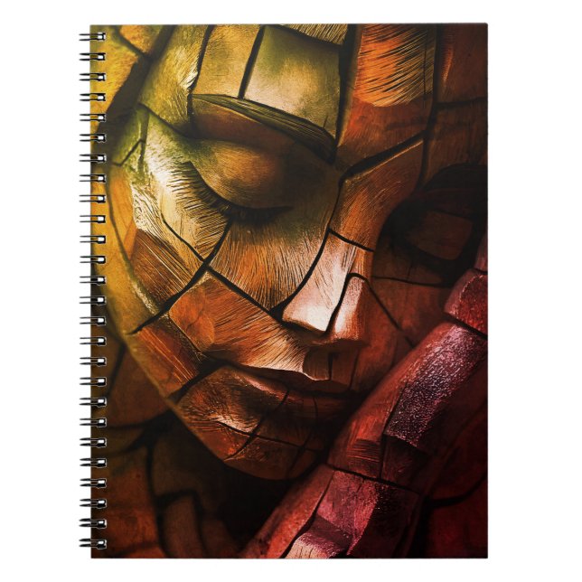 Abstrakt Mosaic Feminine Ansikte Wall Art - Textur Anteckningsbok (Framsidan)