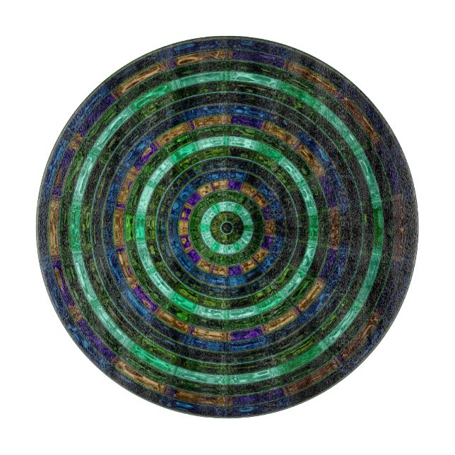 Abstrakt Mosaic-glasflaska nr 4 (Framsidan)