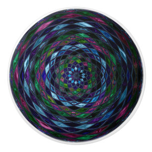 Abstrakt Mosaic-glasskikt nr 11 Knopp