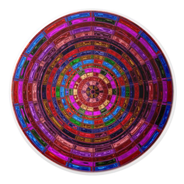 Abstrakt Mosaic-glasskiktat #10 Knopp (Framsidan)