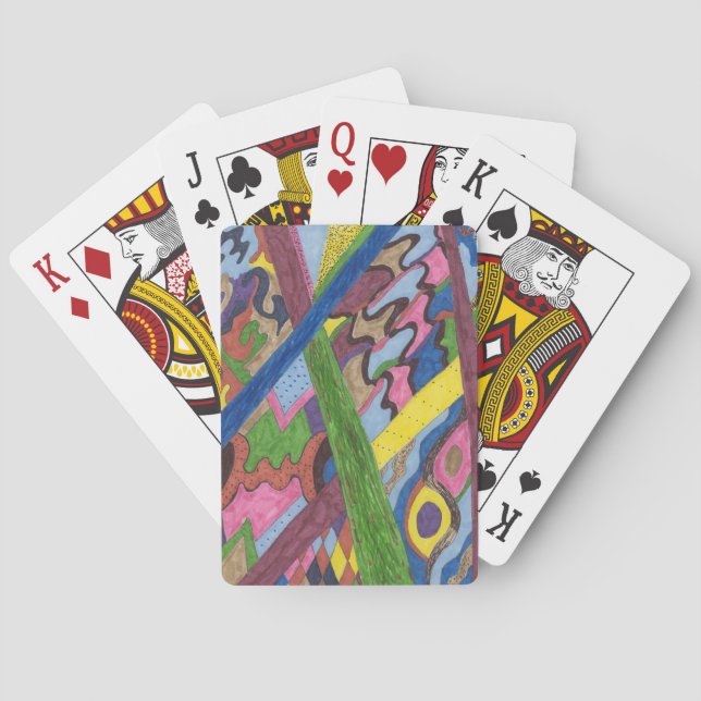 abstrakt  "Mosaic Kor Roads" Spel Kort (Baksidan)
