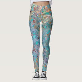 Abstrakt Mosaic-like Art Art Leggings