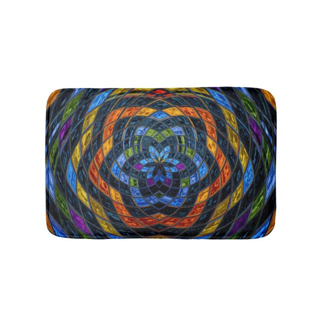 Abstrakt Mosaic Mönster #11 Badrumsmatta (Framsidan)