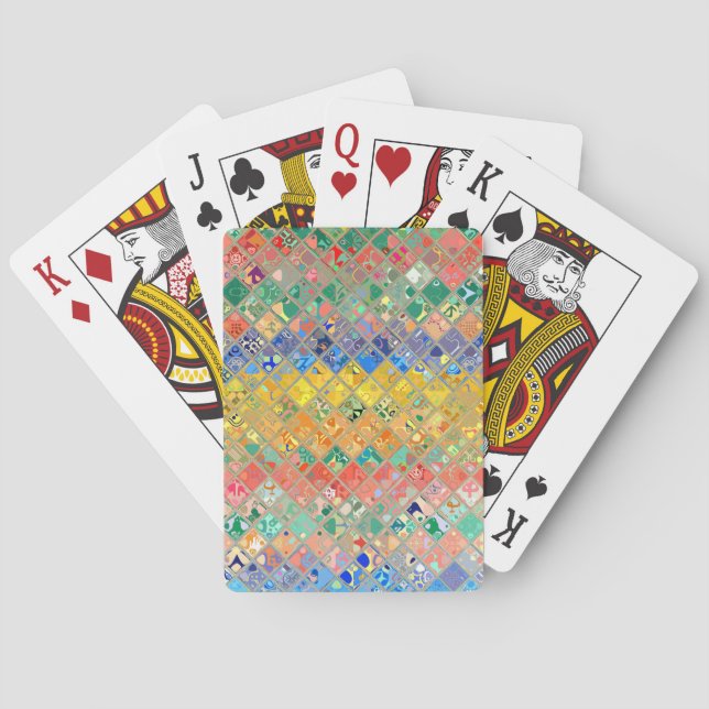 Abstrakt Mosaic Mönster #2 Casinokort (Baksidan)