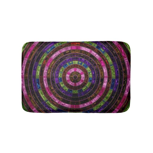 Abstrakt Mosaic Mönster #3 Badrumsmatta (Framsidan)