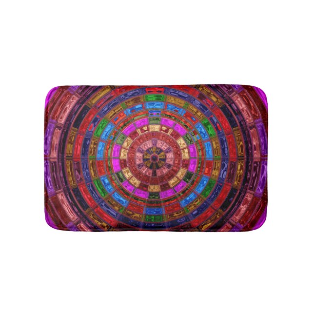 Abstrakt Mosaic Mönster #4 Badrumsmatta (Framsidan)