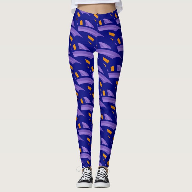Abstrakt Mosaic Mönster #5 Leggings (Framsida)